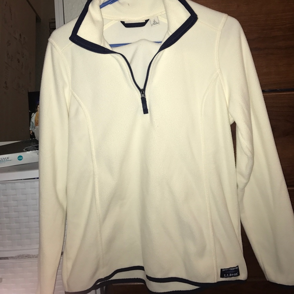 Cream and Navy quarter zip